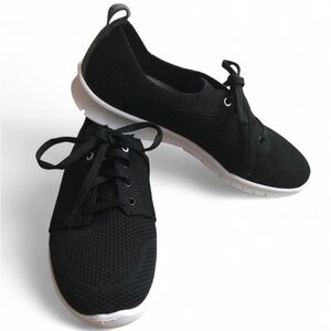 Clarks Cloud Steppers Black Knit Step Allenasun Sneakers 7.5
